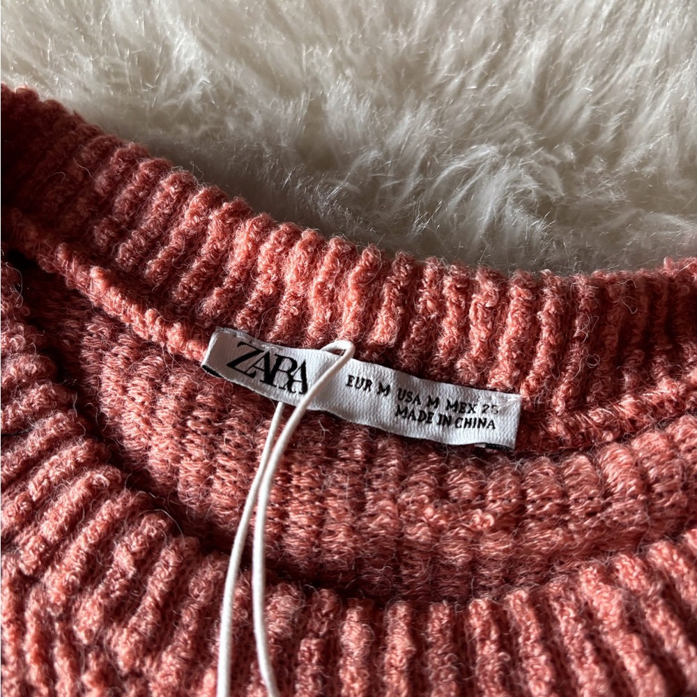 Zara Pink Ribbed Sweater - Picture 6 of 7